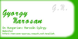 gyorgy marosan business card