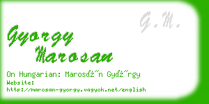 gyorgy marosan business card